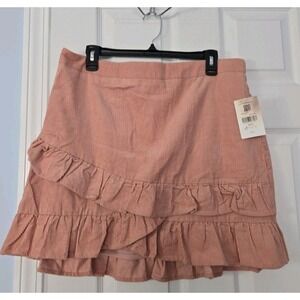 A Beautiful Soul Womans Corduroy Skirt Size 14/16 Pale Pink